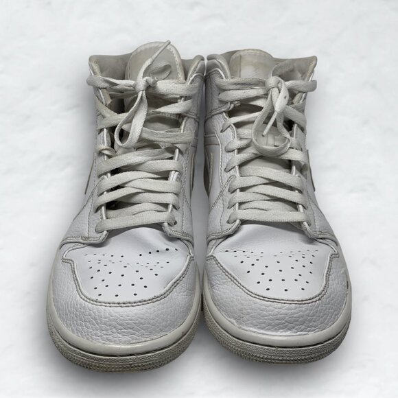 Air Jordan 1 Mid Triple White - 554724-130 - Picture 2 of 6